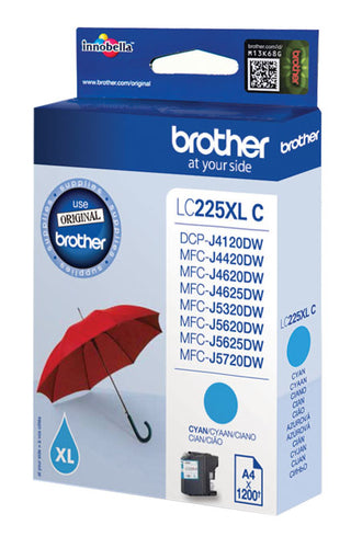 Brother LC-225XLC ink cartridge 1 pc(s) Original High (XL) Yield Cyan