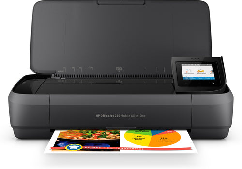 HP OfficeJet 250 Mobile All-in-One Printer, Color, Printer for Small office, Print, copy, scan, 10-sheet ADF