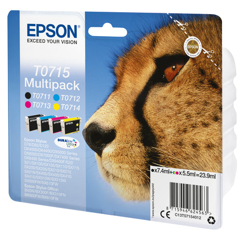 Epson Multipack 4-colours T0715 DURABrite Ultra Ink