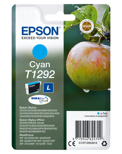 Epson Singlepack Cyan T1292 DURABrite Ultra Ink