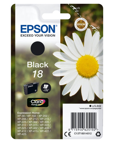 Epson Daisy Singlepack Black 18 Claria Home Ink