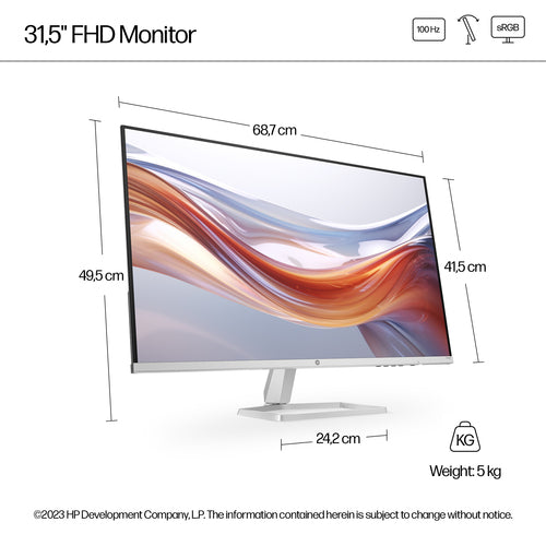 HP Series 5 31.5 inch FHD Monitor - 532sf