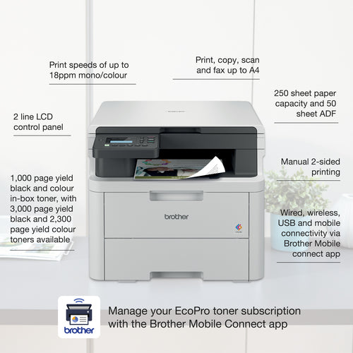 Brother MFC-L3520CDWE EcoPro Ready 3-in-1 colour laser printer