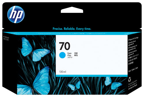 HP 70 130-ml Cyan DesignJet Ink Cartridge