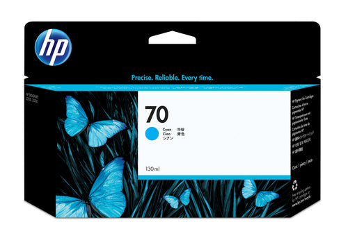 HP 70 130-ml Cyan DesignJet Ink Cartridge