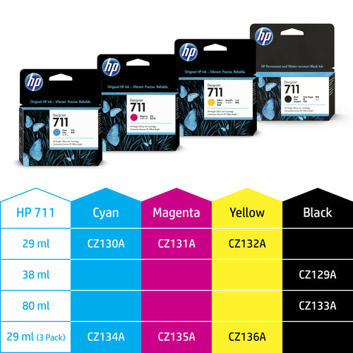 HP 711 80-ml Black DesignJet Ink Cartridge