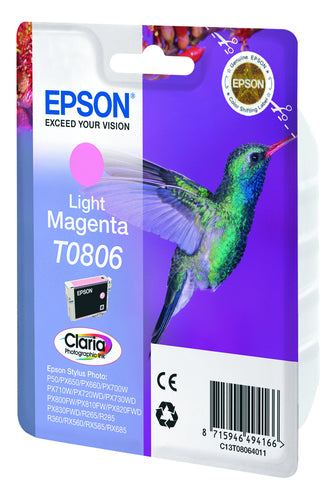 Epson Hummingbird Singlepack Light Magenta T0806 Claria Photographic Ink