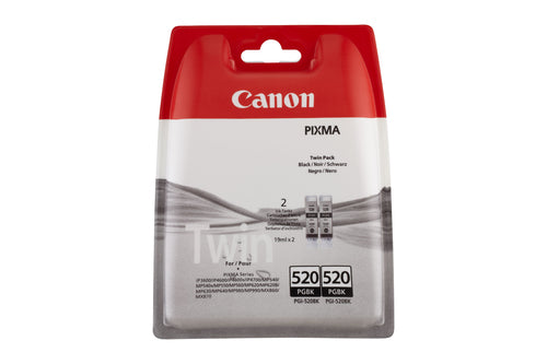 Canon PGI-520BK Black Ink Cartridge (Twin Pack)